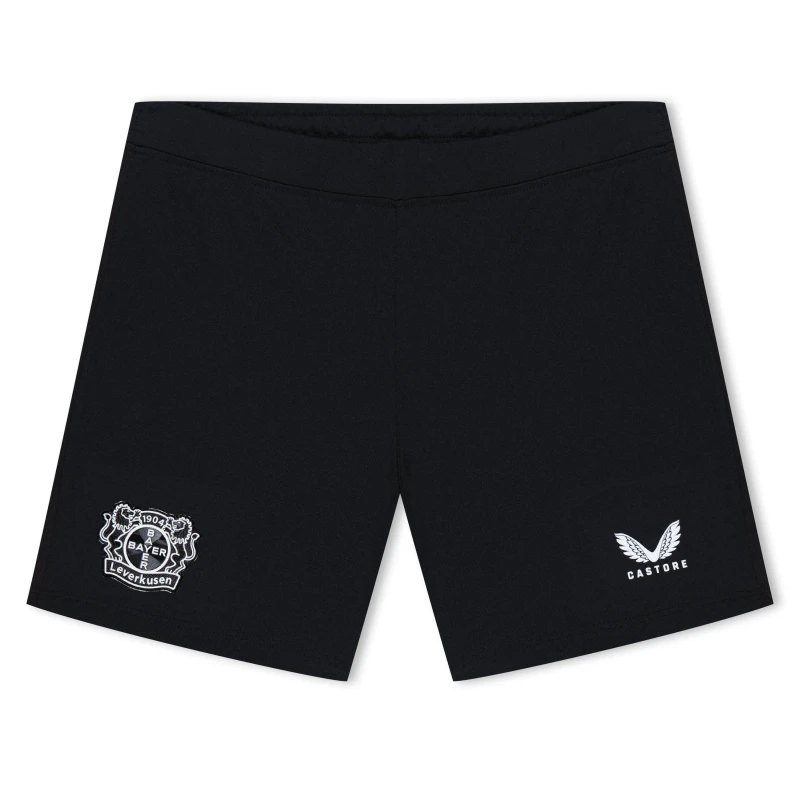 Image of Castore Bayer Leverkusen Away Shorts Juniors - Black 9 - 10 Years