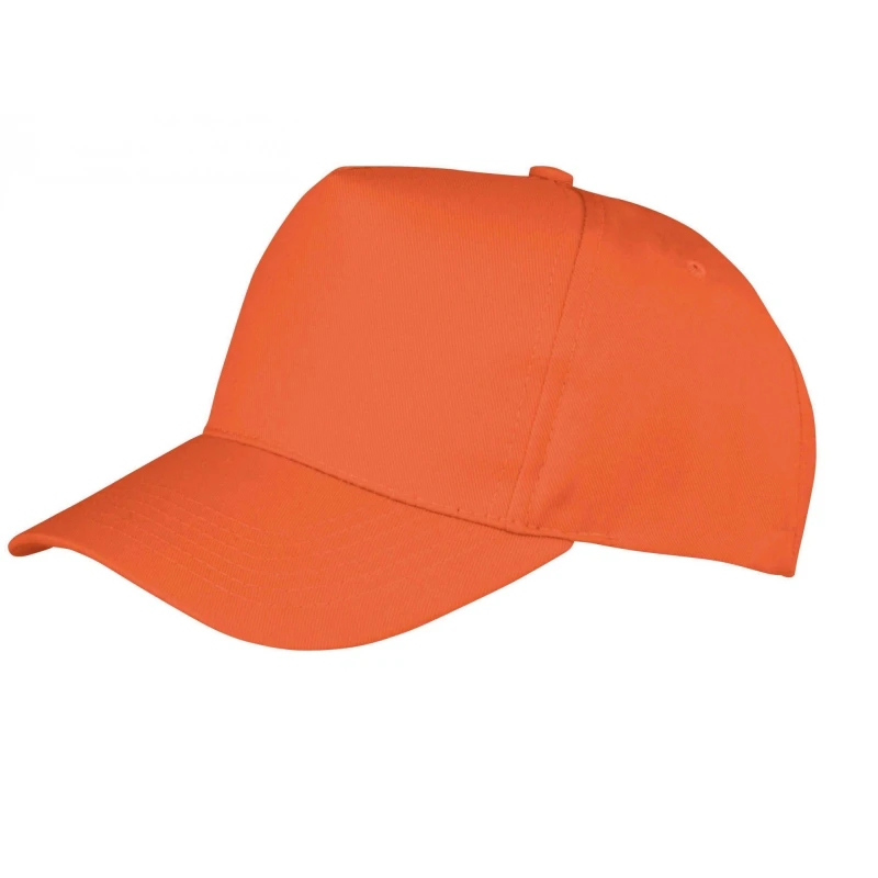 Image of Result Headwear Boston 65 35 Polycotton Cap in Orange Orange Unisex One Size
