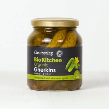Image of Clearspring Organic Gherkins - Sweet&amp;Sour - 350g x 6