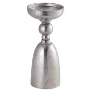 Image of Farrah Collection Silver Medium Pillar Candle Holder
