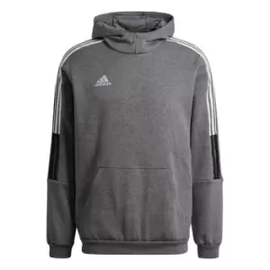 Image of adidas Tiro 21 Sweat Hoodie Mens - Grey Four Mel-Sld