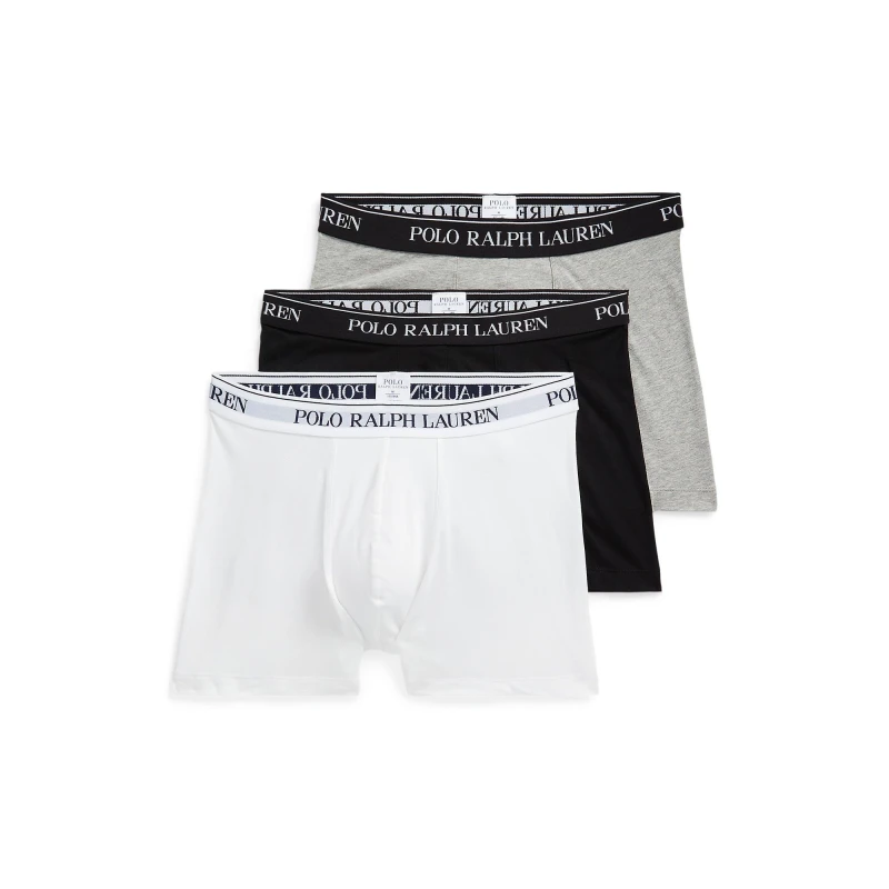 Image of Polo Ralph Lauren Mens 3 Pack Boxer Trunks Blck/White/Grey male 2X Large