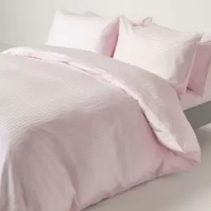 Image of Dusky Pink Violet Egyptian Cotton Duvet Cover Set 330 Thread Count, Double - Dusky Pink Violet - Dusky Pink Violet - Homescapes