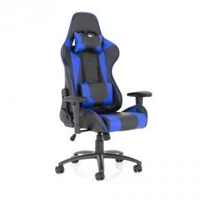 Image of Trexus Ascari Racing Chair Bonded Leather Blue and Black Ref EX000207