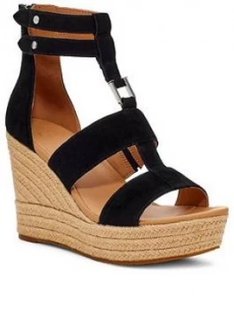 Image of Ugg Kolfax Wedge Sandals - Black