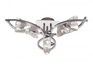 Image of Semi Flush Ceiling 3 Light G9, Polished Chrome