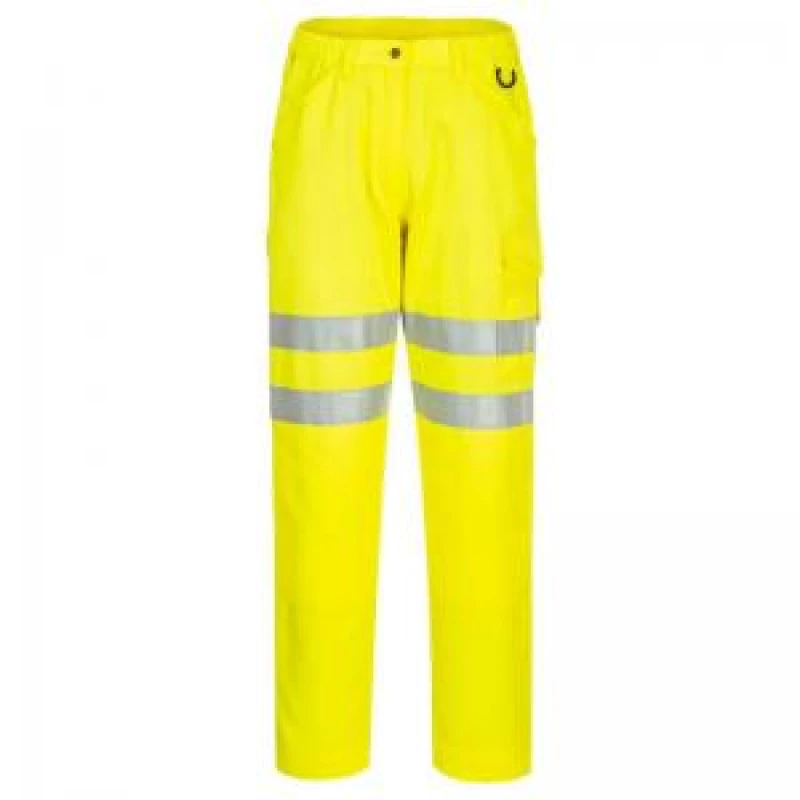 Image of Portwest Eco Hi Vis Work Trousers EC40YER33 Colour: Yellow