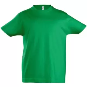 Image of SOLS Kids Unisex Imperial Heavy Cotton Short Sleeve T-Shirt (10yrs) (Kelly Green)