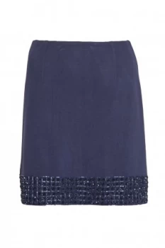 Image of French Connection Crystal Shot Embellished Mini Skirt Nocturnal