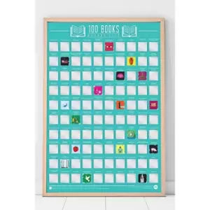 Image of 100 Books Bucket List Scratch off Poster