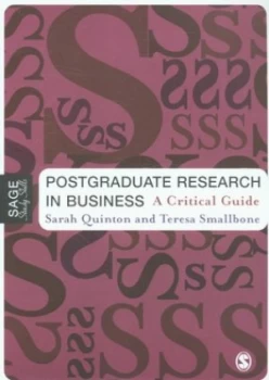 Image of Postgraduate Research in Business by Sarah Quinton Book