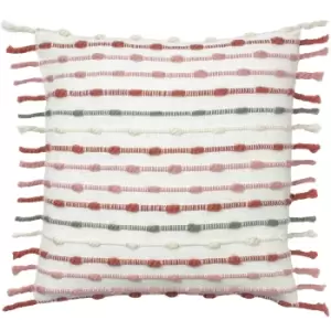 Image of Furn Dhadit Stripe Cushion Cover (45cm x 45cm) (Blue/Natural)