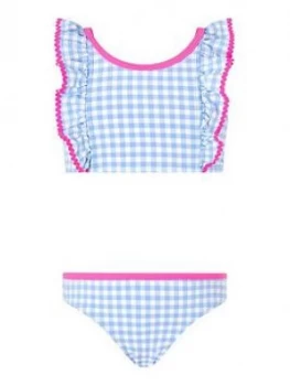 Image of Accessorize Girls Gingham Bikini - Blue