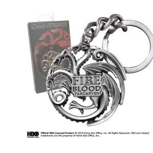 Image of Game of Thrones Gun Metal Targaryen Sigil Keychain