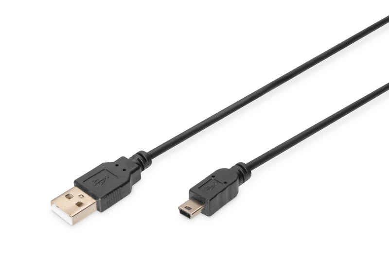 Image of Digitus USB-A - Mini-B connection cable. 1m