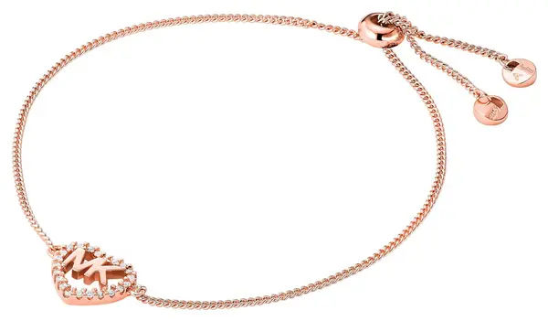Image of Michael Kors MKC1242AN791 Crystal Set MK Heart Rose-Gold Jewellery