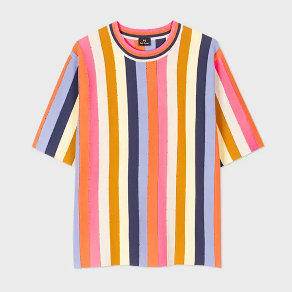 Image of Ps Paul Smith Womens Knitted Ss Top Crew Neck