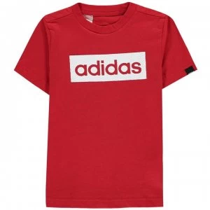 Image of adidas Boost T-Shirt Junior Boys - Red/White