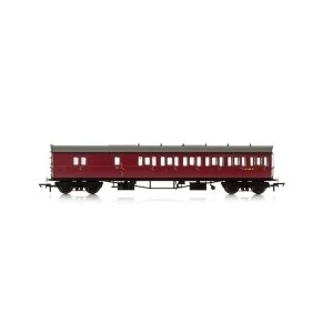 Image of Hornby BR Collett 57' Bow Ended W4951W D98 Six Compartment Brake Third (Right Hand) Era 4 Model Train
