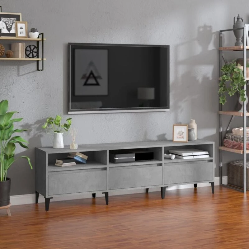 Image of VIDAXL Vidaxl - tv Cabinet Concrete Grey 150x30x44.5cm Engineered Wood 8720845878276