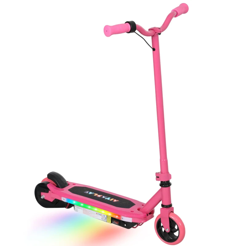Image of AIYAPLAY Electric Scooter for Ages 6-14, with Colourful Light in Pink Pink Unisex