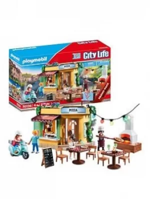Image of Playmobil 70336 Pizzeria With Seating Area