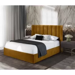 Image of Marilynn Bed Super King Plush Velvet Mustard