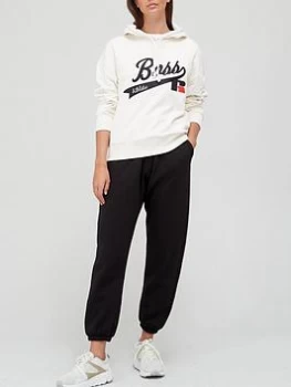 Image of Hugo Boss X Russell Athletic Logo Pullover Hoodie White Size S Women