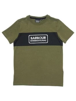 Image of Barbour International Boys Panel T-Shirt - Cargo, Cargo, Size 8-9 Years