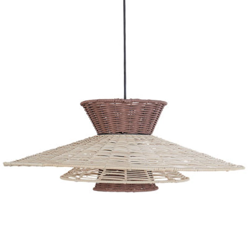 Image of Beliani Pendant Lamp Kabompo Rattan Brown