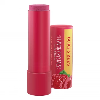 Image of Burt's Bees Flavour Crystals 100% Natural Moisturising Lip Balm - Red Raspberry 4.53g