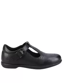 Image of Hush Puppies Britney Snr School Shoe - Black, Size 6 Older