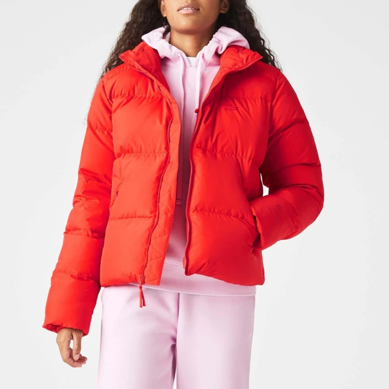 Image of Lacoste Collapsible Taffeta Padded Jacket - Red Red 8