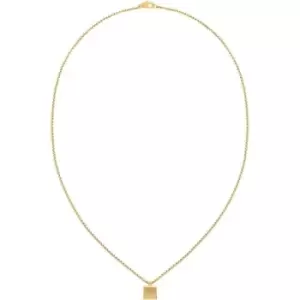Image of Calvin Klein Mens Calvin Klein gold plated pendant necklace - Gold
