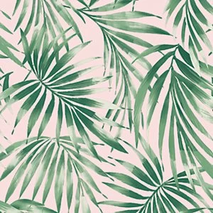 Image of Superfresco Easy Elegant Leaves Wallpaper Pink - 10m