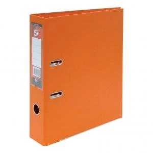 Image of Office A4 Lever Arch File Plastic Orange Pack of 10 138911