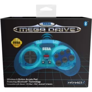 Image of Blue Retro-Bit Sega MD Bluetooth Pad