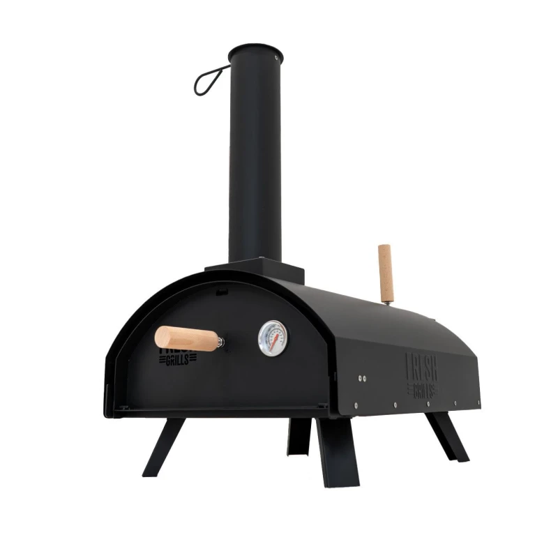 Image of Fresh Grills Tabletop Outdoor Pizza Oven 12" Black Steel Portable Wood Charcoal Pellets BBQ Black