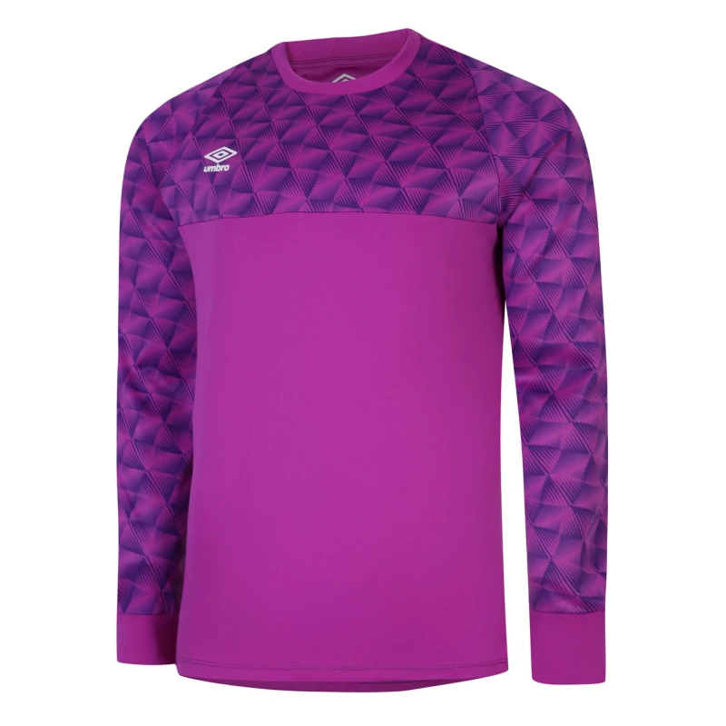Image of Umbro Umbro Men Flux Long-Sleeved Goalkeeper Jersey in Purple Size: Medium Purple M Male 5063377394641