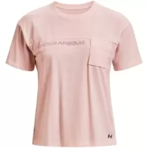 Image of Under Armour Pocket Graphic T Shirt Womens - Pink