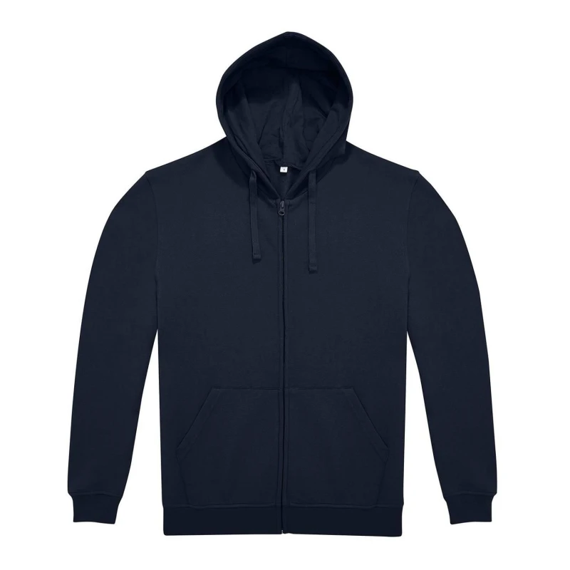 Image of B&C Mens ID.224 Full Zip Hoodie in Navy Size: XS Navy Male XS
