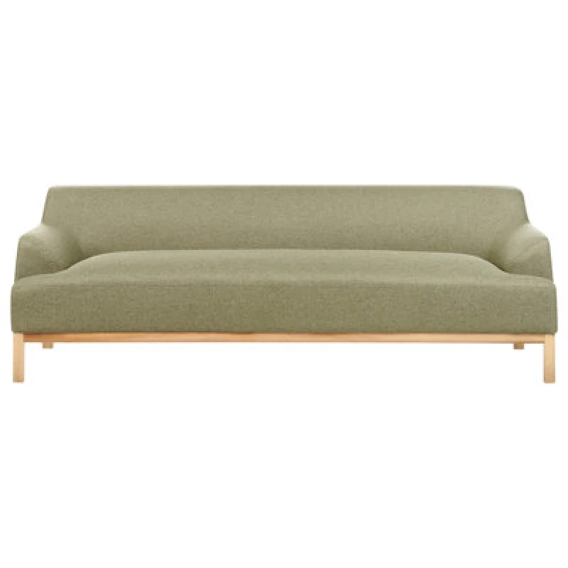 Image of Beliani Sofa 3 Seater Sosjo Fabric Olive Green
