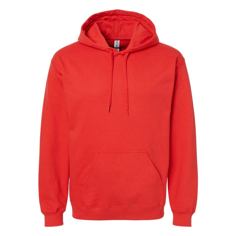 Image of Gildan Mens Softstyle Fleece Midweight Hoodie in Red Size: Small Red Male S