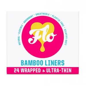 Image of FLO Natural Bamboo Daily Liners, Wrapped 24 pcs