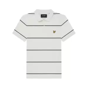Image of Lyle and Scott Wide Stripe Polo Shirt - White