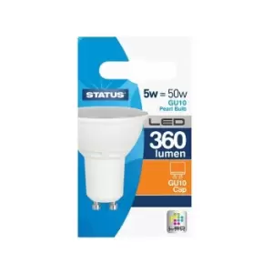 Image of Status International GU10 5W LED 360 Lumens Pearl Warm White Boxed