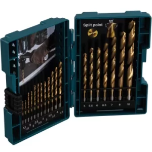 Image of Makita 19 Piece HSS-Tin Metal Drill Bit Set