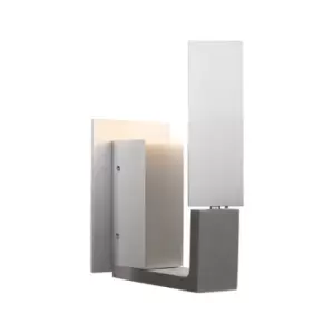 Image of Rajka LED Integrated LED Wall Light Aluminum Brushed, Glass Matt