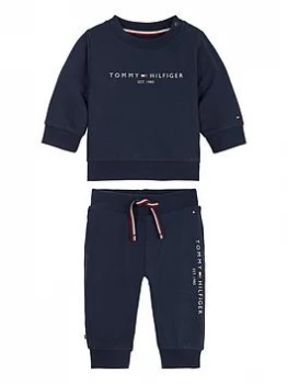 Image of Tommy Hilfiger Baby Boys Essential Jog Set - Navy, Size 3-6 Months