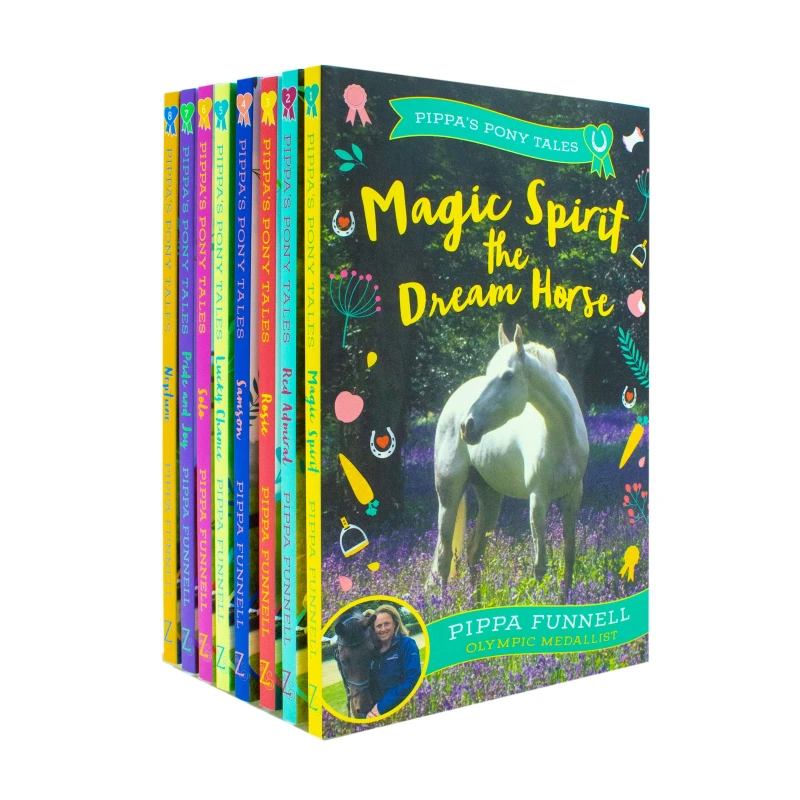 Image of Pippa's Pony Tales 8 Books Collection Set by Pippa Funnell (Magic Spirit, Red Admiral, Rosie, Samson, Lucky Chance, Solo, Pride and Joy, Neptune) Pipp